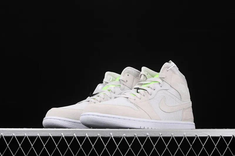 All Categories Air Jordan Jordan Series Basketball Shoes Air Jordan 1 Mid Differentiated Versions Air Jordan 1 Mid AJ1 Joe 1 Sea Salt Fluorescent Green CV3018-001
